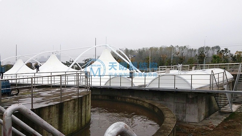 肥東污水廠調節(jié)池加蓋-2