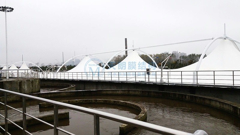 肥東污水廠調節(jié)池加蓋-3