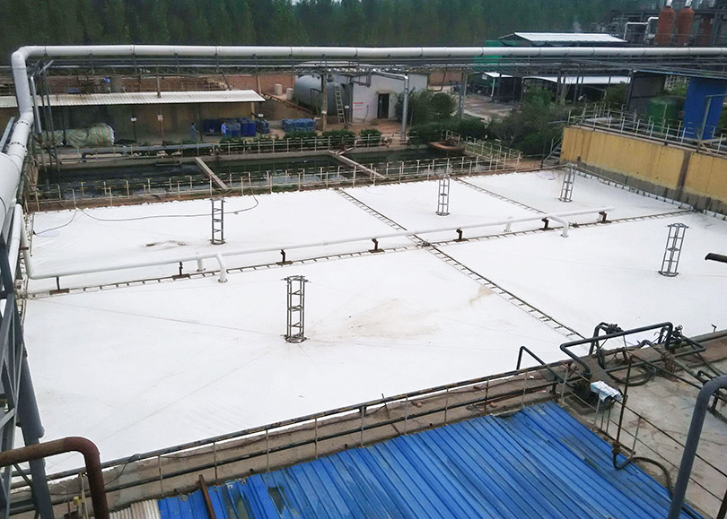 污水池反吊膜膜面破損應(yīng)該如何修復(fù)?河南天朗來(lái)