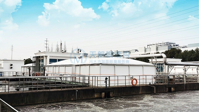 無(wú)錫項(xiàng)目污水池雙層充氣膜加蓋密封-2